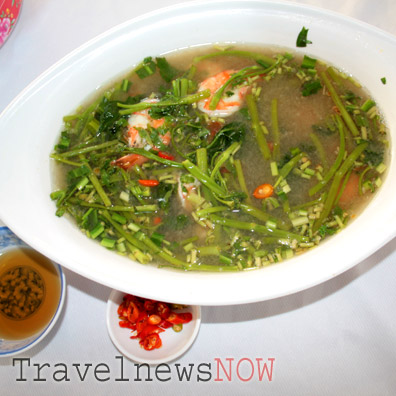 Sour seafood broth on the Con Dao Island, Vietnam
