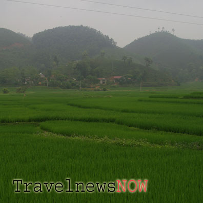 Misty weather in Phu Tho in April