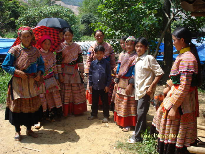 Flower Hmong at the Coc Ly Market in Bac Ha, Lao Cai, Vietnam