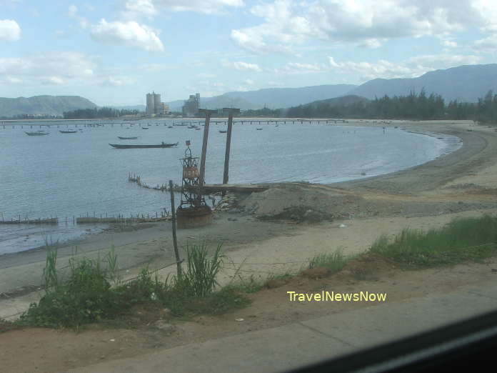 The Red Beach and the Nam O Fish Sauce Village in Da Nang Vietnam