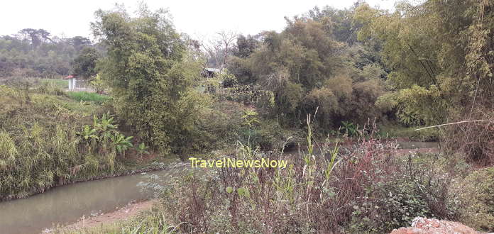 The Nam Rom River which flows through the heart of the battlefield of the Dien Bien Phu Battle