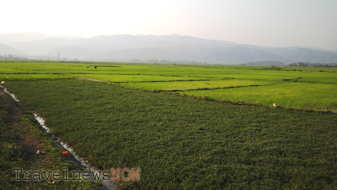 The Muong Thanh Valley in Dien Bien Phu City, Dien Bien Province, Vietnam