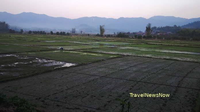 Muong Phang Valley where the Viet Minh trained their troops on a sand table for the Dien Bien Phu Battle