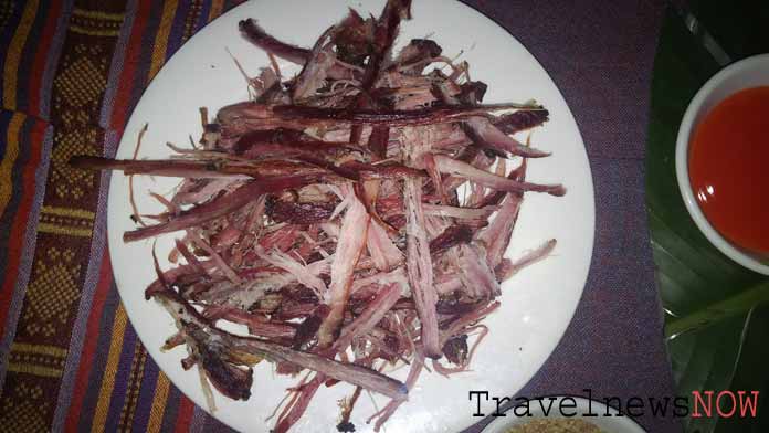 Shredded ham by Thai ethnic people in Mai Chau, Hoa Binh