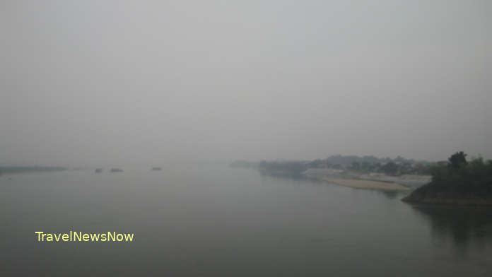 The Red River at the Trung Ha Bridge between Hanoi and Phu Tho