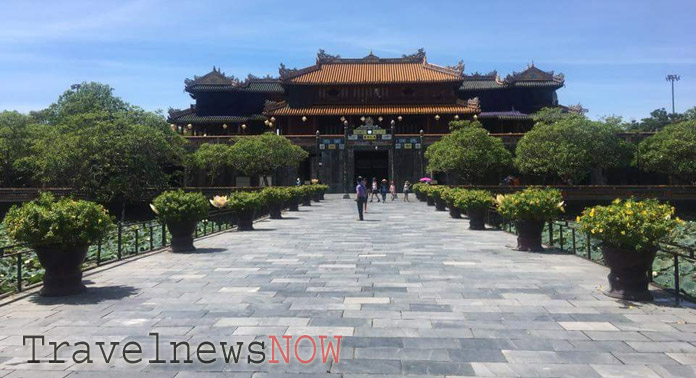 The Ngo Mon Gate viewed from the Thai Hoa Palace, Hue Imperial Citadel