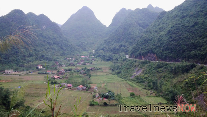 A Nung village in a scenic valley at Binh Gia