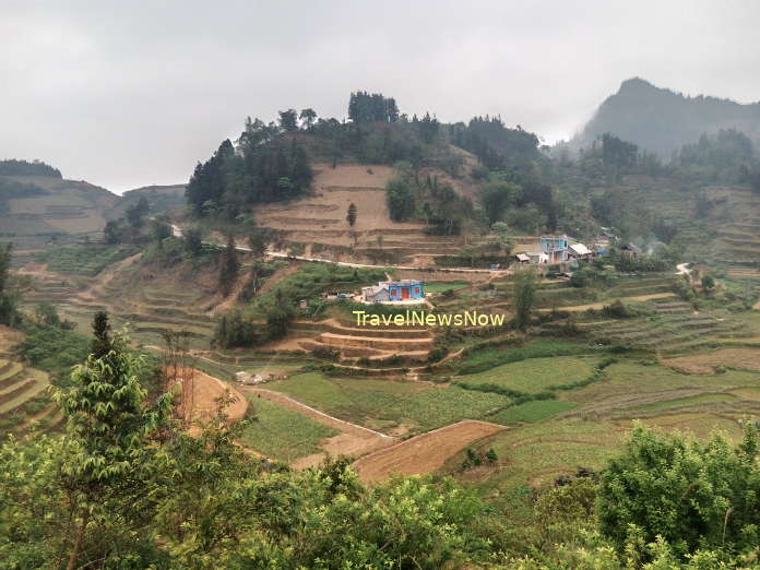 Trekking trail near Ta Van Chu Village in Bac Ha District, Lao Cai Province, Vietnam