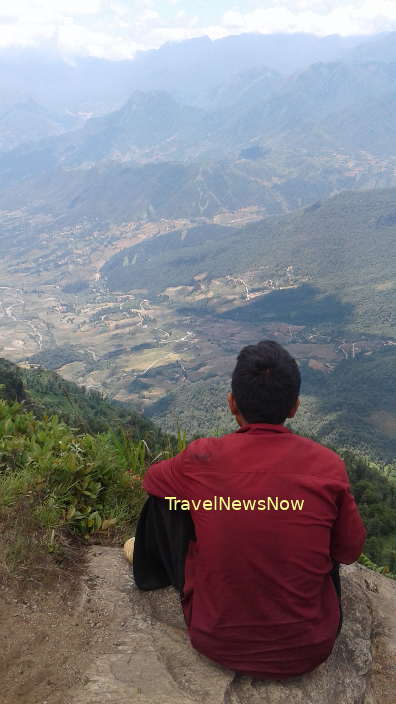 Stunning landscape on the trekking tour to Mount Lao Than in Bat Xat Lao Cai Vietnam