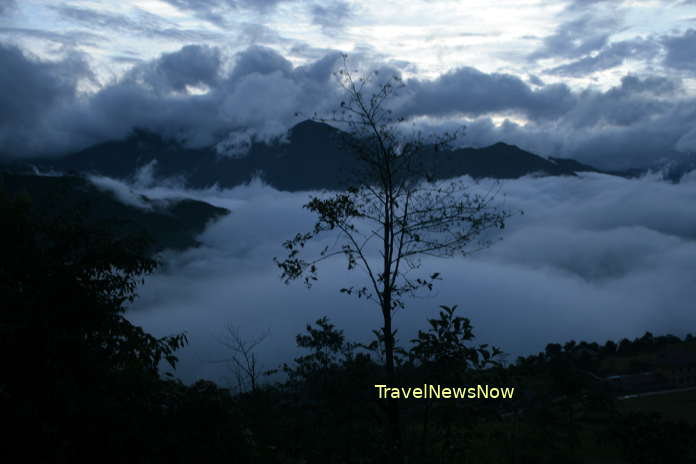 Spectacular white clouds at Y Ty, Lao Cai, Vietnam