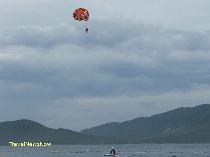 Parasailing on the Nha Trang Bay Vietnam