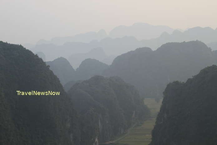 A mysterious view of mountains at Hang Mua, Tam Coc, Ninh Binh