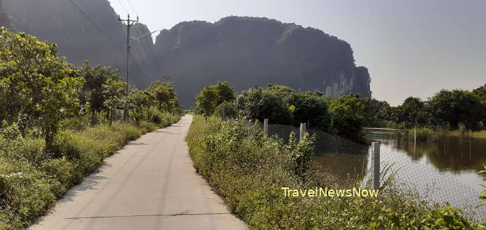 Scenic mountains at the Thung Nang Valley in Ninh Binh