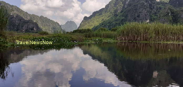 Beautiful landscape at the Van Long Wetland Reserve