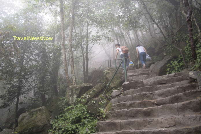 Hiking path to the top of the Yen Tu Mountain which is over 1,000m above sea level