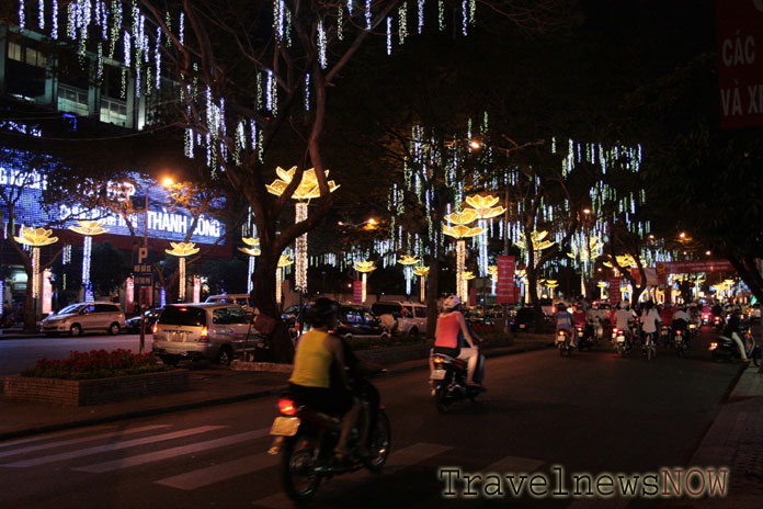 Tet in Saigon at night