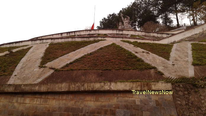 War Monument at the Co Noi T-Junction at Mai Son District, Son La Province which was most heavily bombed during the Dien Bien Phu Battle