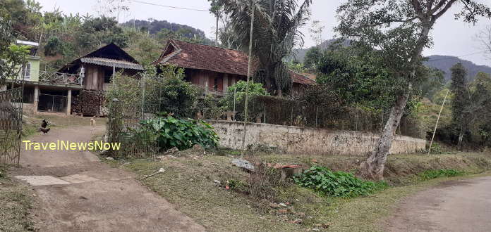 A Thai house on stilts at Son La