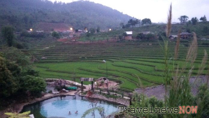 Scenery around the lodge at dusk