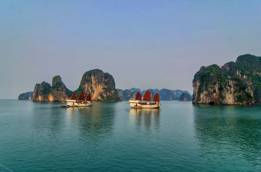 Bai Tu Long Bay Red Dragon Junk