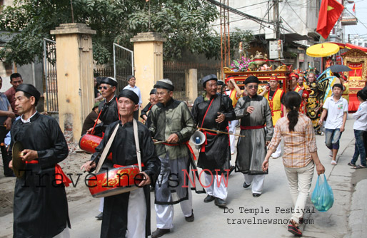 The traditional music band of the village