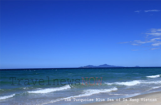 The turquoise blue sea of Da Nang, Vietnam