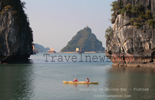 Kayaking on Halong Bay Vietnam