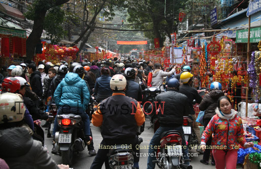 Old Quarter of Hanoi before Vietnamese Tet