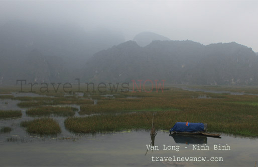 Van Long Nature Reserve in Ninh Binh, Vietnam