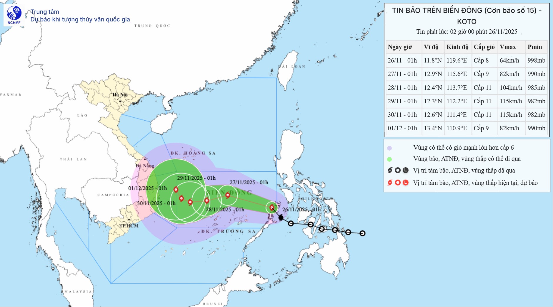 Typhoon No. 15 (Koto) on the East Sea Vietnam in 2025