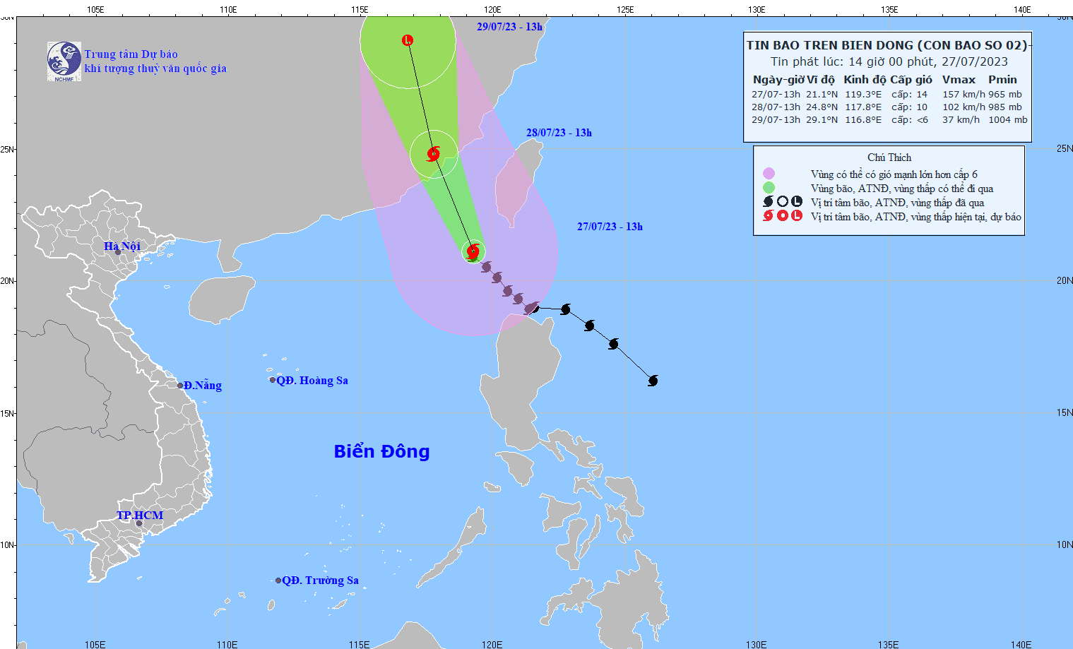 Typhoon No. 2 (Doksuri) in Vietnam in 2023